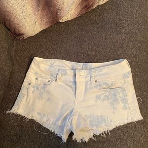 American Eagle Denim Floral Shorts